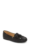 Michael Michael Kors Sutton Napa Leather Moccasins In Black