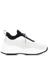 Prada America's Cup Rubber, Nylon And Mesh Sneakers In White