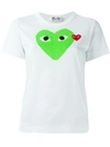 Comme Des Garçons Play Women's Two Heart T-shirt In Green