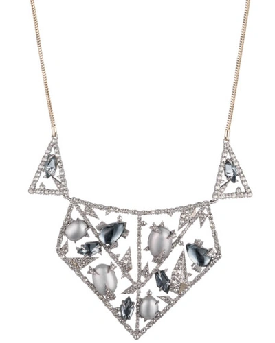 Alexis Bittar Crystal Encrusted Lace Bib Necklace