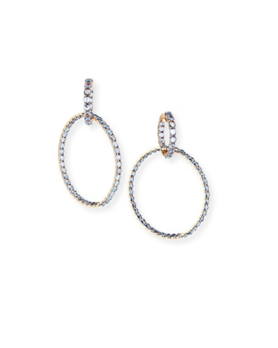 Etho Maria 18k Rose Gold Blue Sapphire Double-hoop Earrings
