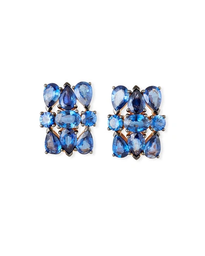 Etho Maria Mixed-cut Blue Sapphire Earrings