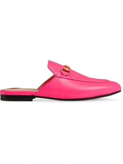 Gucci hot pink mules best sale