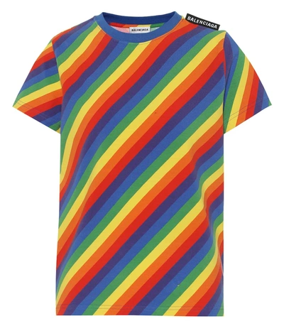 Balenciaga Multi-coloured Cotton-jersey T-shirt In Multicoloured