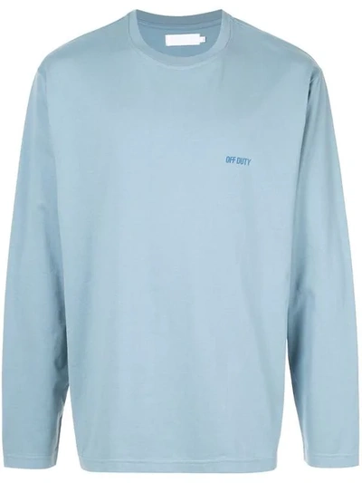 Off Duty Logo Print Sweatshirt In Blue