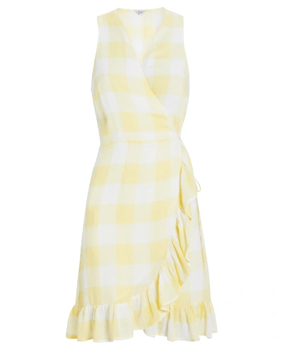 Rails Madison Ruffle Sleeveless Wrap Dress In Yellow