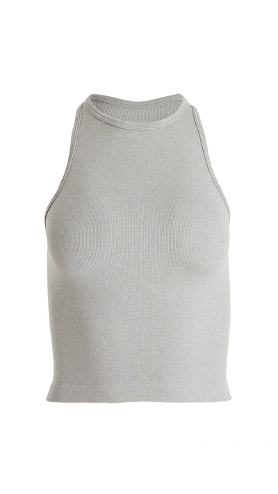 Free People Hayley Racerback Brami Crop Top In Grey