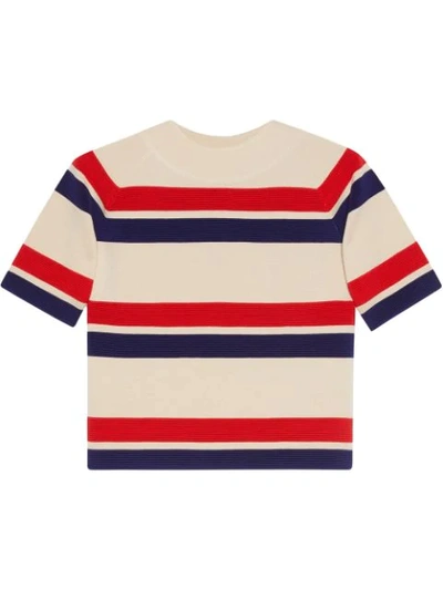 Gucci Stripe Wool Jumper In Neutrals