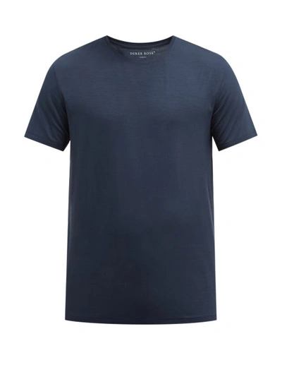 Derek Rose Basel Stretch Micro Modal Jersey T-shirt In Blue