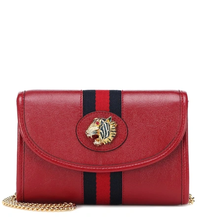 Gucci Rajah Mini Leather Shoulder Bag In Red