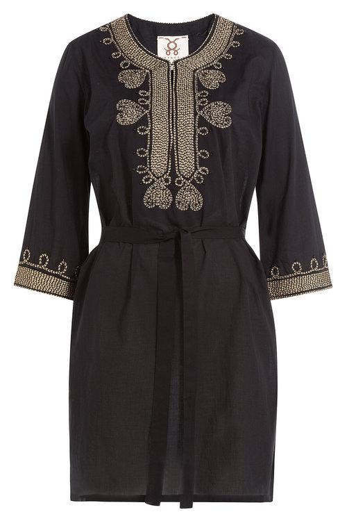 Figue Sophie Embroidered Silk Dress | ModeSens