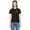 Comme Des Garçons Play Black And Gold Heart Patch T-shirt