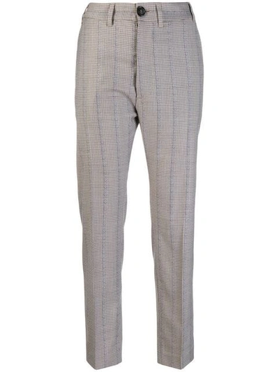 Vivienne Westwood Anglomania George Houndstooth Pattern Trousers In Neutrals