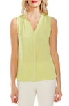 Vince Camuto Rumpled Satin Blouse In Pale Green