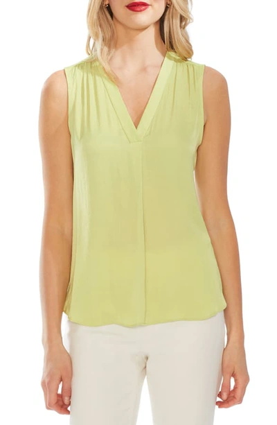 Vince Camuto Rumpled Satin Blouse In Pale Green