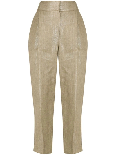 Brunello Cucinelli High-waist Trousers In Neutrals