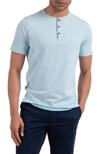 Good Man Brand Slim Fit Slubbed Henley In Aqua Heather