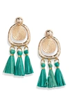 Akola Brianna Tassel Drop Earrings In Jade