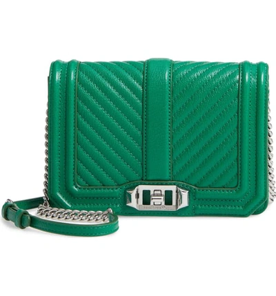 Rebecca Minkoff Small Love Leather Crossbody Bag In Jungle