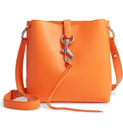 Rebecca Minkoff Small Megan Leather Crossbody Feed Bag - Orange In Monarch
