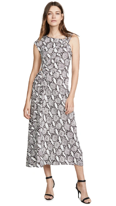 A.l.c Beale Snake-print Maxi Dress W/ Cutouts In Nude Snake Print