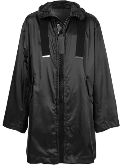 Miharayasuhiro Oversized Zip Raincoat In Black
