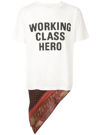 Miharayasuhiro Scarf Detail T-shirt In White