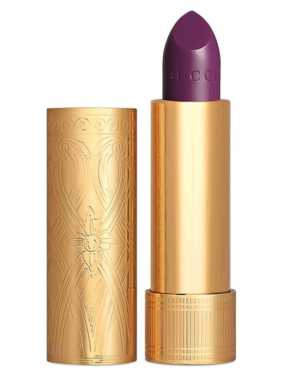 Gucci Rouge À Lèvres Satin Lipstick 601 Virginia Fleur De Lis 0.12 oz/ 3.5 G In Plum