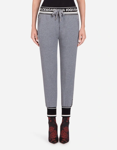Dolce & Gabbana Jersey Pants In Grey