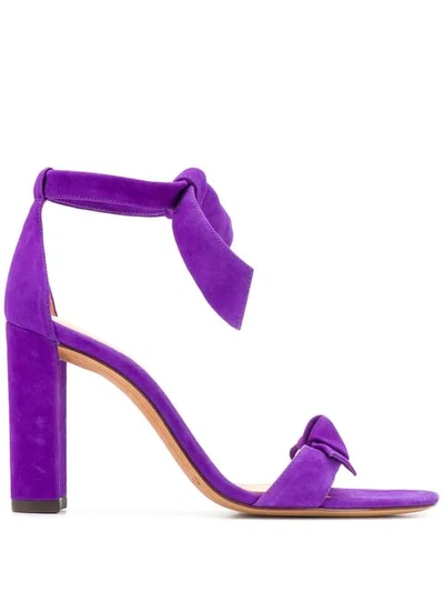 Alexandre Birman Wrap Tie Ankle Sandals In Purple
