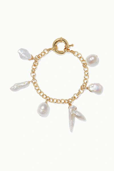 Eliou Deia Gold-plated Pearl Bracelet