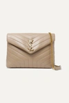 Saint Laurent Medium Loulou Matelassé Leather Shoulder Bag In Beige