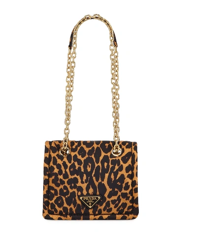Prada Leopard-print Nylon Crossbody Bag