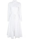 Rosetta Getty Apron Wrap-effect Cotton-poplin Midi Dress In White