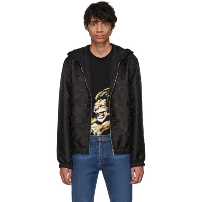 Givenchy Reversible Logo-jacquard Windbreaker Jacket In Black