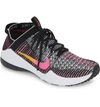 Nike Women's Air Zoom Fearless Knit Low-top Sneakers In Black/ Gold/ Laser Fuchsia