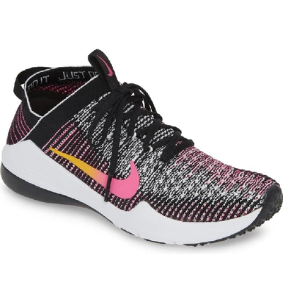 Nike Women's Air Zoom Fearless Knit Low-top Sneakers In Black/ Gold/ Laser Fuchsia