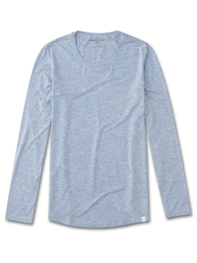 Derek Rose Women's Long Sleeve T-shirt Ethan Micro Modal Stretch Blue