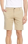 Rodd & Gunn The Peaks Cotton-blend Over-dyed Classic Fit Shorts In Sand