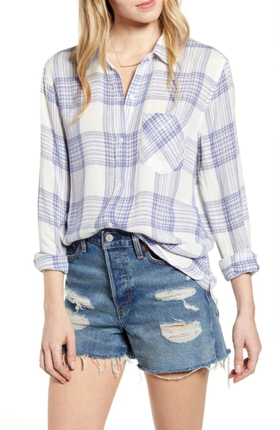 Rails Charli Shirt In Powder Lilac Blue