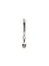 Emanuele Bicocchi Sterling Silver Single Skull Hoop Earring