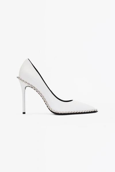 Alexander Wang Rie Stud Pointy Toe Pump In White