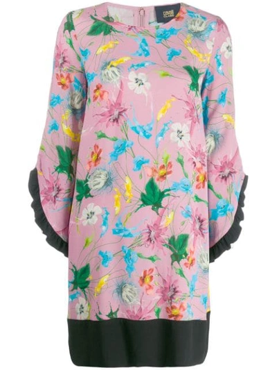 Cavalli Class Jamaica Floral Print Shift Dress In Pink