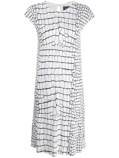 Cavalli Class Printed Dress In White