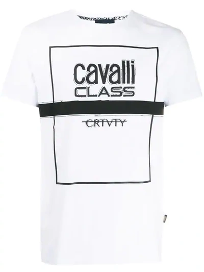 Cavalli Class Printed T-shirt In White