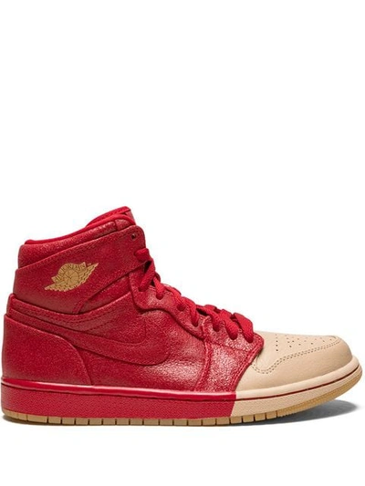 Jordan Air  1 Ret Hi Prem Trainers In Red