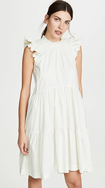 Sea Waverly Tiered Tunic Dress In White