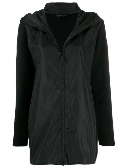 Canada Goose Zipped Hooded Jacket In Black