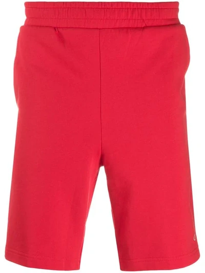 Calvin Klein Side Stripe Track Shorts In Red