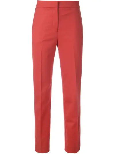 Oscar De La Renta Slim-fit Trousers In Red